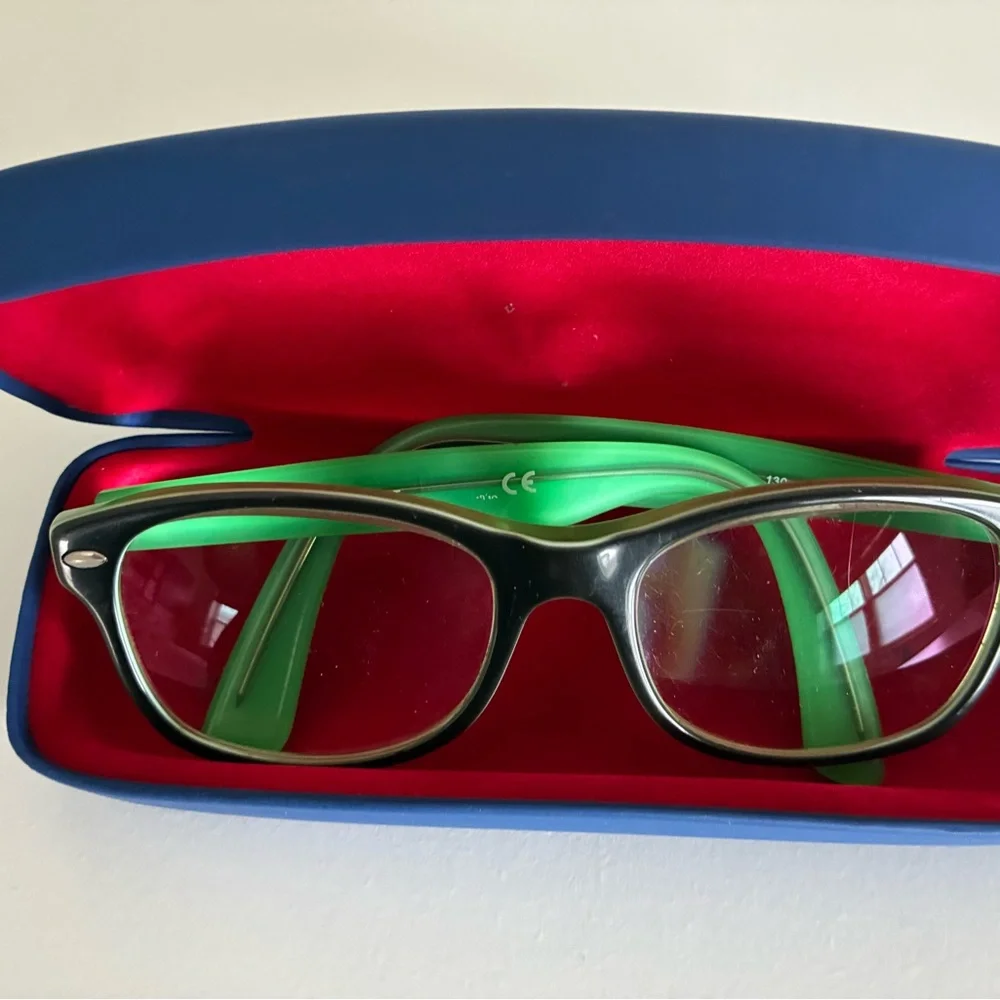 Ray-Ban Kids Prescription Glasses - Black and Green Frame